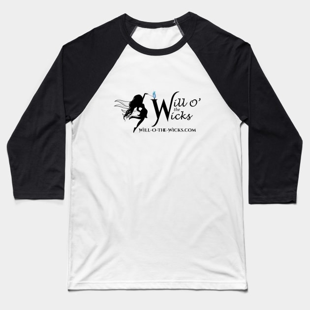 Will O The Wicks Candle Company Logo Baseball T-Shirt by Will O' The Wicks, LLC